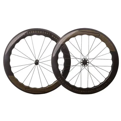 700C 65mm Carbon Fiber Bicycle Wheelset Road Bike V Brake Rim Brake Wheels 11S • $632.52