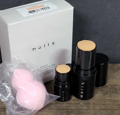 Mally Quick Fix Foundation + Concealer Stick Home & Away MEDIUM Full/travel  (m1 • $13