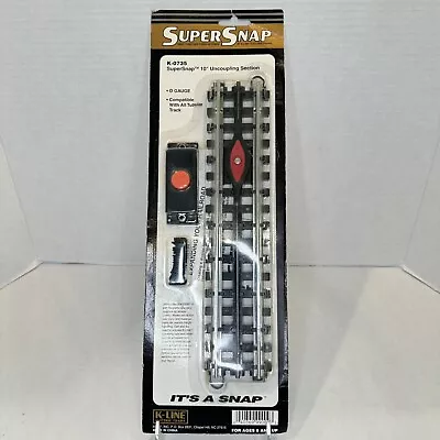 K-Line K-0735 O Shadow Rail SuperSnap 10  Uncoupling Track Section ~NOS~Sealed~ • $18.95