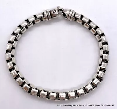 90s David Yurman Silver 925 Box Chain Bracelet 50 Grams ~8.25” • $279.99