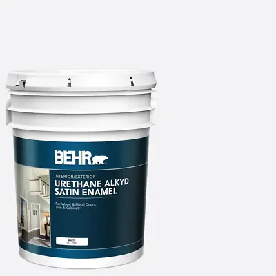 NEW Semi-Gloss 1 & 5 GAL. White Urethane Alkyd Enamel Interior/Exterior Paint • $244.32