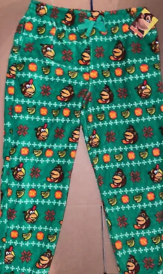 NINTENDO DONKEY KONG CHRISTMAS Men's PAJAMAS PANTS SIZE M L NEW • $14.98