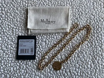 Mulberry Gold Tone Brass Long Chain For Initials Keyring Accessory Bag Charm New • £85