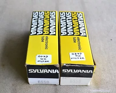 6550 Sylvania Vacuum Tubes Matched Pair Tested. US Made.   SALE IS FOR A PAIR • $240