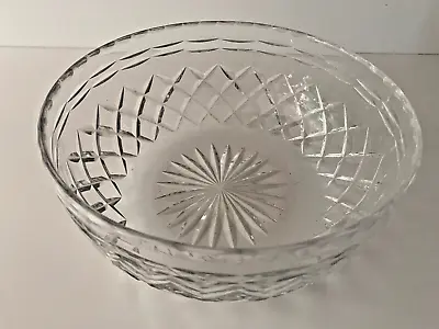 Edinburgh Crystal Fruit Bowl 20cm 8inch Diameter Heavy Trifle Pattern • £11