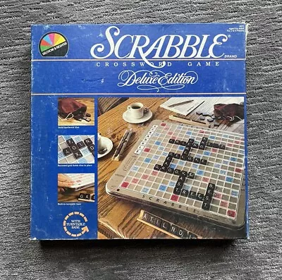 Scrabble 1987 Deluxe Edition With Rotating Turntable • $30