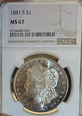 1881-S NGC MS67 Morgan Silver Dollar • $890