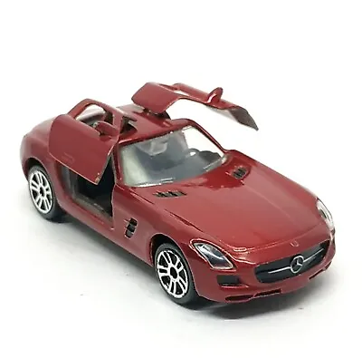 Majorette Mercedes Benz SLS Gull Wing Red 1:59 (3 ) 232C Defects 002 • $15.49