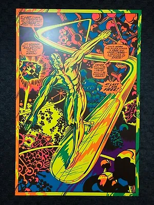 Silver Surfer Black Light Marvel Comic Poster By Jack Kirby And Joe Sinnott • $62.50