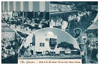 The Garden Restaurant S W 8th St On The Trail Miami Florida Advertising Postcard • $4.72