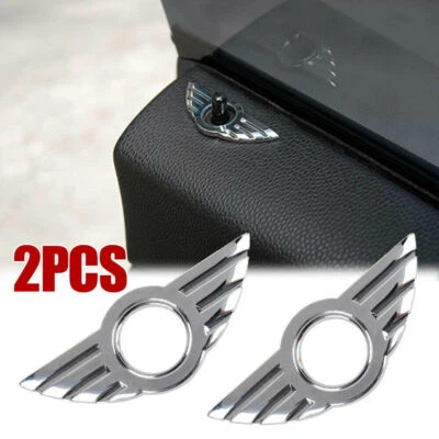 $9.81 • Buy 2x Chrome Car Door Pin Lock Wing Badge Sticker 3D Emblem Accessories Decal Trims
