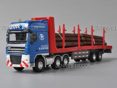 KDW 1:50 Scale Diecast Model Truck Toy Tractor With Log Transporter Semi-Trailer • $19.90