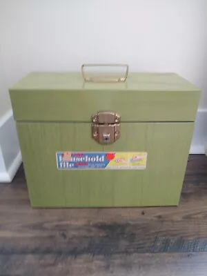 $18.99 • Buy Vtg Ballonoff Green Woodgrain Porta File Metal Tin Box NO KEY 10 X 5.5 X 12.5