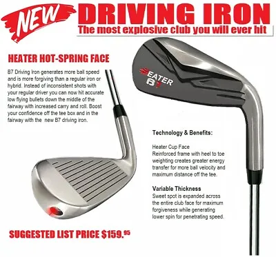 NEW ILLEGAL DISTANCE DRIVING IRON LONG DRIVER CUSTOM GOLF CLUB 18* Or 21* • $59.95