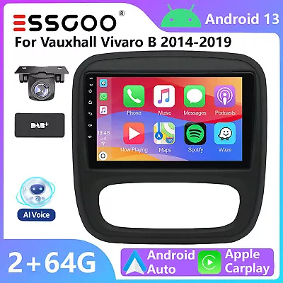 9  Android 13 Car Stereo Carplay For Vauxhall Vivaro B 2014-2019 GPS Navi +AHD • £195.99