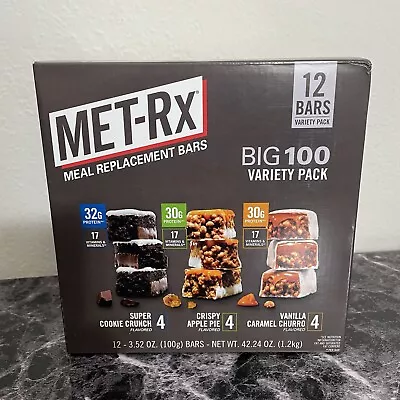MET-Rx Meal Replacement Protein Bars Variety Pack 3.52 Ounce (Pack Of 12) • $40