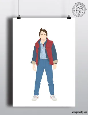 MARTY MCFLY - Back To Future - 80's Icons Poster Minimal Print By Posteritty Art • £4.50