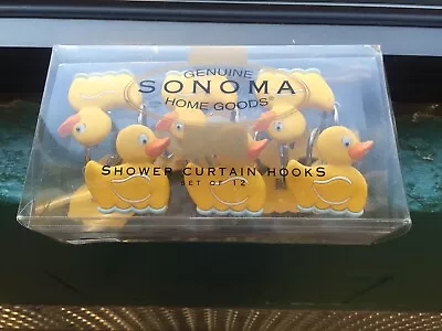 $7.99 • Buy Sonoma Ducky Style Shower Curtain Hooks 