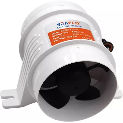 4'' 12V SEAFLO In Line Bilge Blower Boat Marine Cabin Air Ventilation Fan 235CFM • $34.59