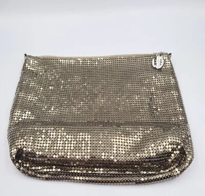 Vintage Whiting & Davis Mesh Glomesh Clutch Purse Bag Dark Silver / Bronze  • $78.95