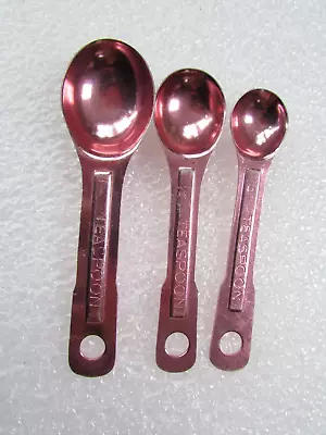 Vintage U.S. ST'D Copper Colored Aluminum 3 Measuring Spoons • $2.99