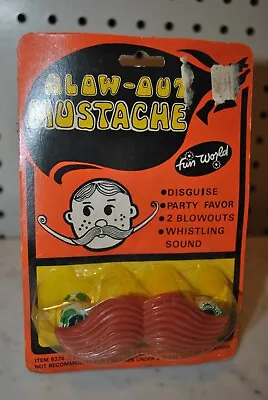 Vintage Original SEALED Whistle Mustache Blow-out - Taiwan Fun World Nos • $14.99