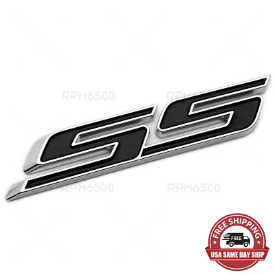 Chevy Camaro SS Rear Trunk Lid Nameplate Logo Fender Marker Emblem Badge Black • $14.99