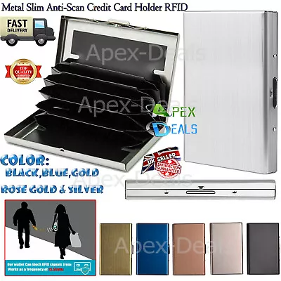 £3.85 • Buy Stainless Steel Pocket Metal Business Card Holder Case ID Credit Debit Wallet UK