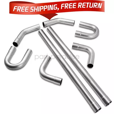 Universal 3 Inch Exhaust Tubing Mandrel Bend Pipe Straight U-Bend Kit 8Pieces • $90.88