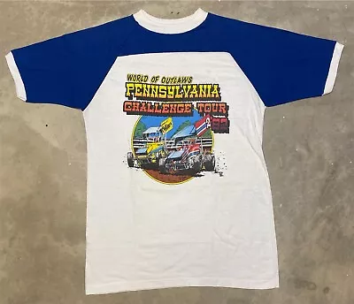 Rare Vintage 1982 World Of Outlaws Pennsylvania Challenge Event Tee - Medium • $44.99