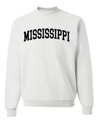 State Of Mississippi College Style Black Fashion Unisex Crewneck Sweatshirt • $29.99