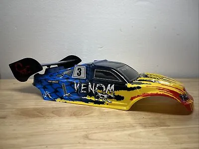 New Bright Venom Rc Buggy Lexan Body Only Buggy Rock Crawler Blue Yellow W Wing • $47.99