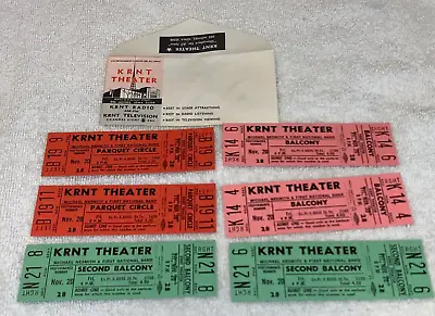 The Monkees Michael Nesmith 6 Unused 1970 Concert Ticket Lot Krnt Theatre Iowa • $44.98