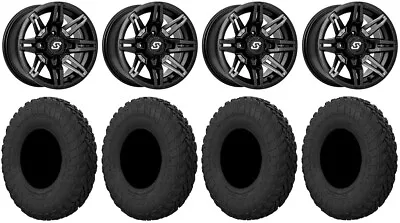 Sedona Rukus 14  Wheels Black +30mm 30  Gripper R/T Tires Kawasaki Mule Pro FXT • $1501.24