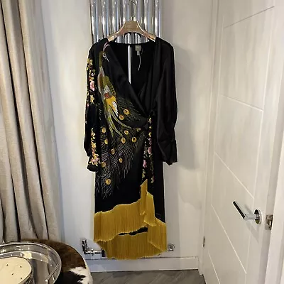 £150 • Buy Asos Floral Embroidery And Fringed Dress Bnwt Uk20