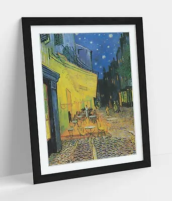 Van Gogh Cafe Terrace At Night -street Art Framed Poster Picture Print Artwork • £9.99