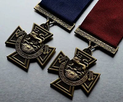 2 Full Size WW1 WW2 Victoria Cross Service Medals. Highest Honours Army Naval • $19.90