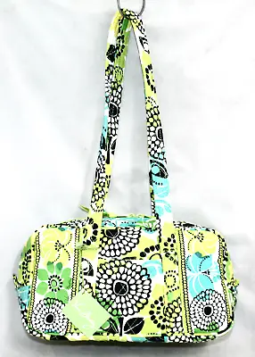 NEW VERA BRADLEY 100 Handbag Shoulder Bag Limes Up 11811-123 Green Yellow Floral • $37