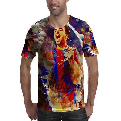 Tshirt Xavi Hernandez New Casual T-Shirt Fullprint Polyester • $22.99