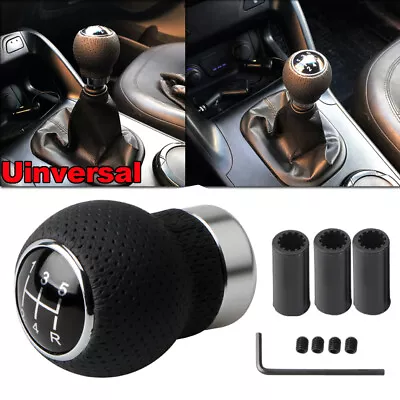 $16.99 • Buy Universal Black 5 Speed PU Car Gear Shift Knob Manual Shifter Level Ball Stick