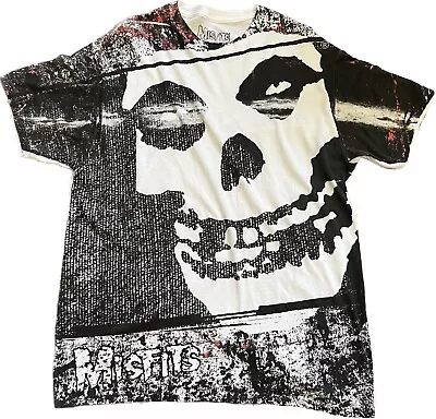 MISFITS Fiend Crimson Ghost Skull Mega Print T-Shirt Punk Band Tee Men’s XL 2019 • $15