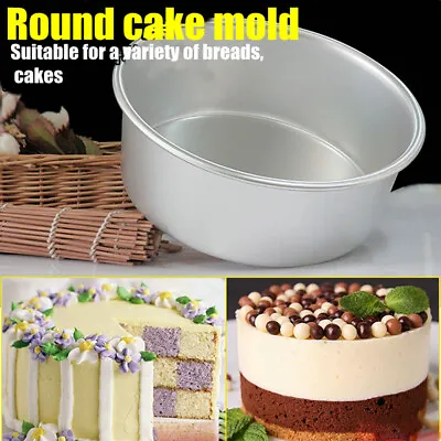 4/6inch Baking Tins Mould Non Stick Round Cake Oven Baking Pan Tray Bakeware* • £4.86