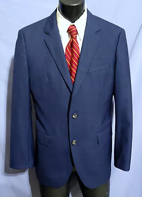 Hugo Boss  Sport Coat 40R Dual Vents Current Stunning Blue Check • $41.80