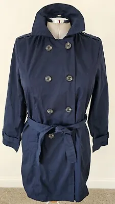 Ladies Size 14 Esmara Navy Blue Macintosh Overcoat Trenchcoat New With Tags  • £14.99