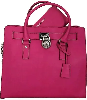 🌞michael Kors Hamilton Large Raspberry Pink Saffiano Tote Bag+/or Wallet🌺nwt! • $92.99