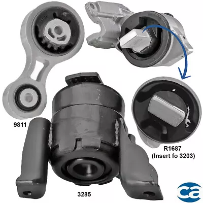 Right Rear Engine Mounts & Insert Of Trans Mount 3Pcs Set For Mazda 6 09-13 2.5 • $89