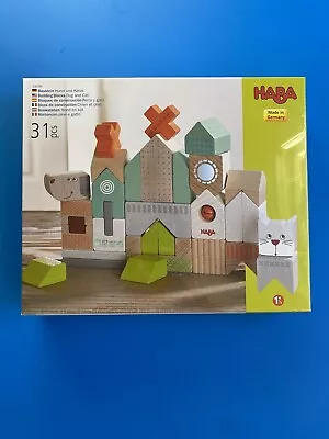 HABA Dog And Cat Building Blocks - 31 Piece Wood Stacking Toy (Made In Germany) • $26.99