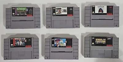 Super Nintendo SNES Game Lot Tested Mario Paint ChessMaster NBA Madden More • $18.99