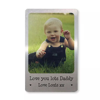 Novelty Gift For Daddy Personalised Metal Wallet Card Insert Birthday Xmas Gift  • £4.99