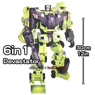 HZX H902 IDW G1 Devastator 6in1 12in Action Figure Robot Deformable Boy Toy Gift • $51.07